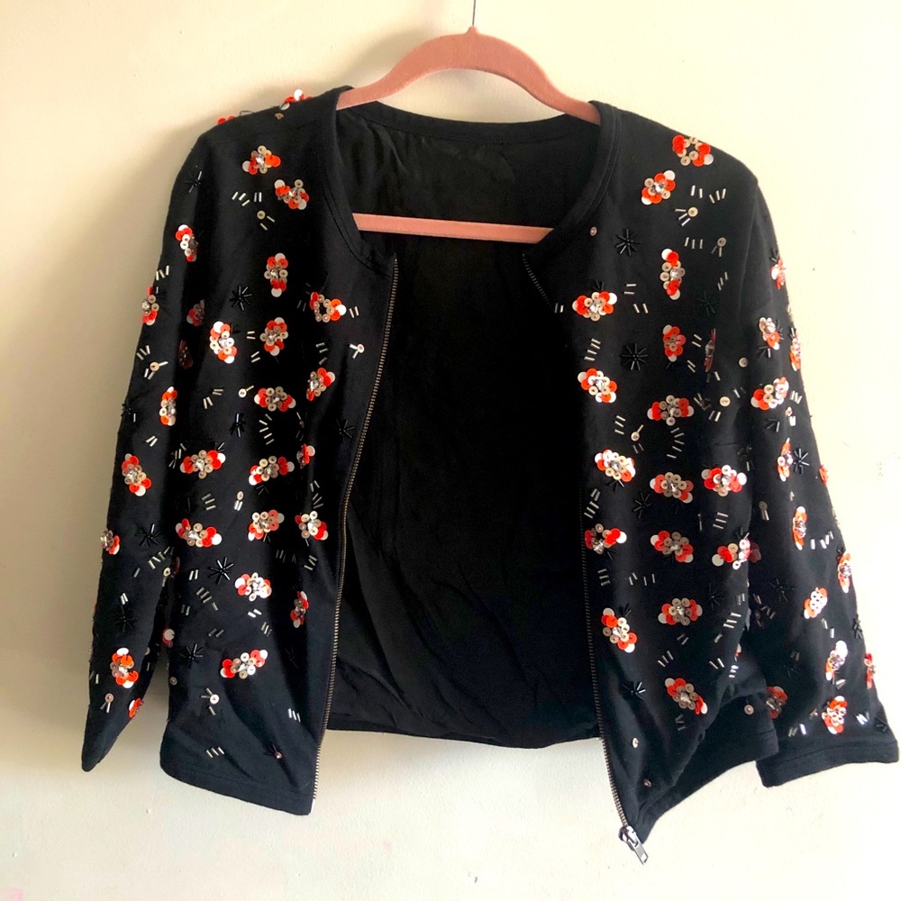 Blazer with bead details